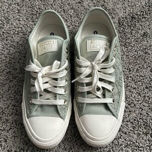 Converse Ctas OX Low Top Sneakers Green Knit Canvas Skate A06226C